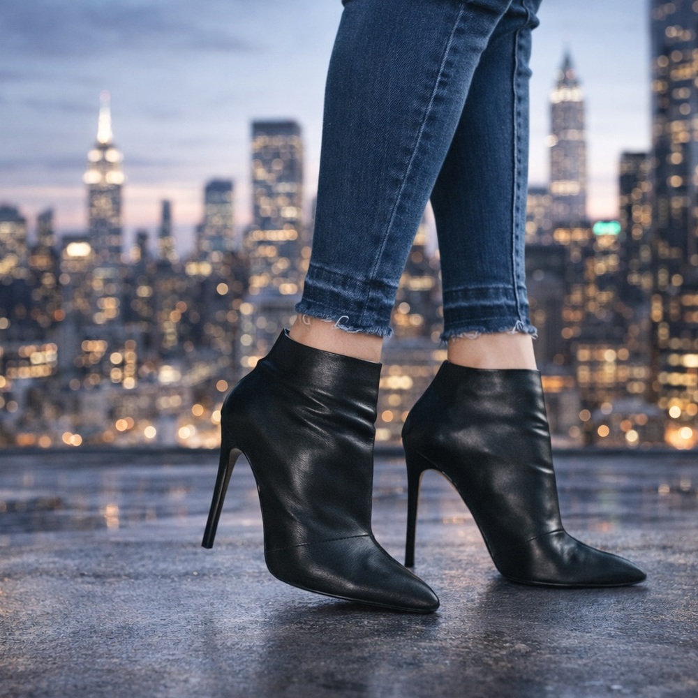 MM July Black Stiletto Booties, EU size 40, US size 9, good used condition! - Picture 6 of 14